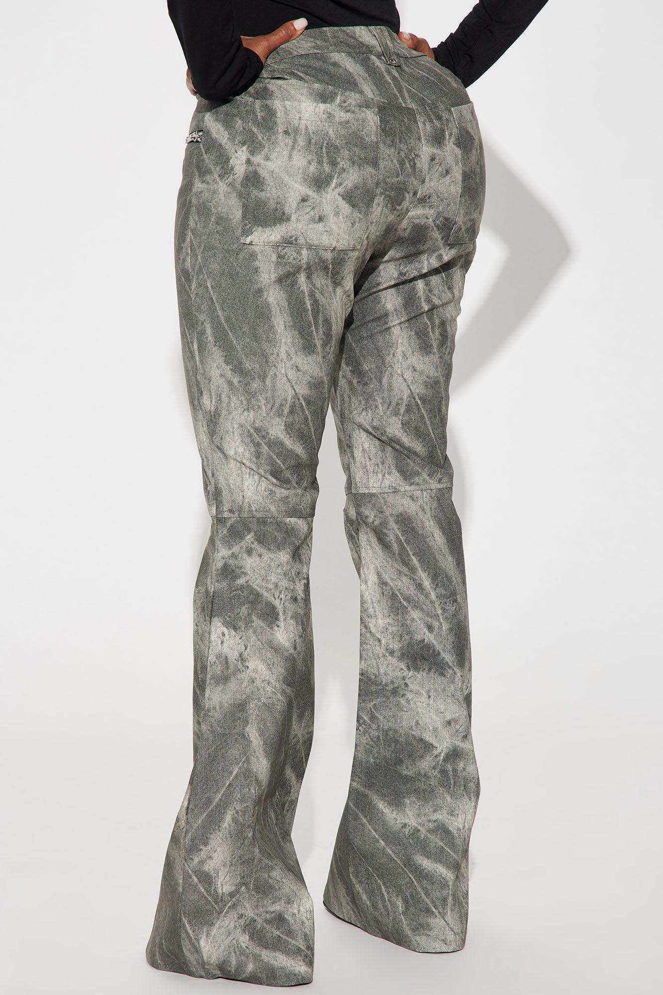 Mind Games Washed Faux Leather Pant - Charcoal Product Image