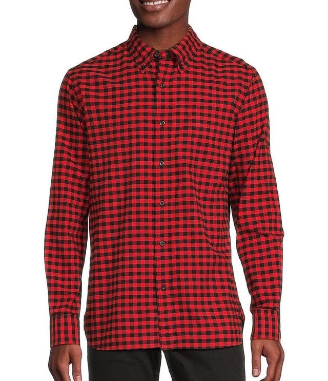 Cremieux Blue Label Slim Fit Buffalo Check Oxford Long Sleeve Woven Shirt Product Image