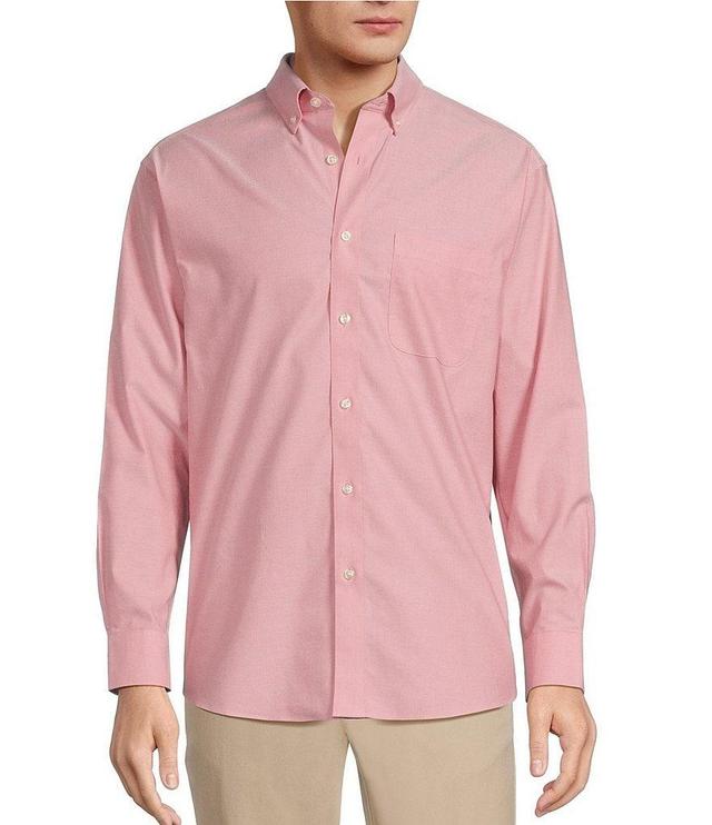 Gold Label Roundtree & Yorke Non-Iron Long Sleeve Solid Oxford Sport Shirt Product Image