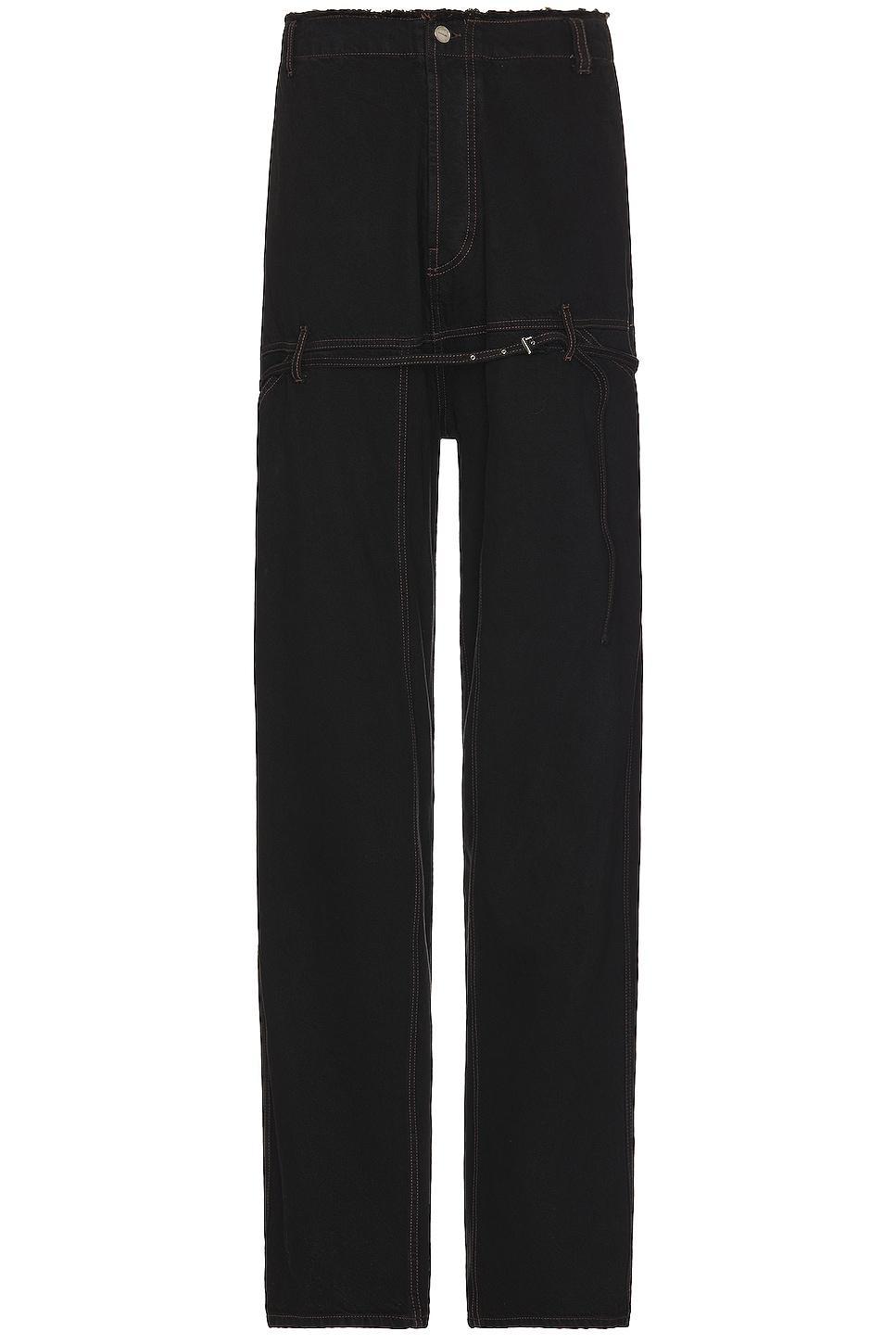 JACQUEMUS Le De-nimes Criollo in Black & Brown - Black. Size 32 (also in ). Product Image