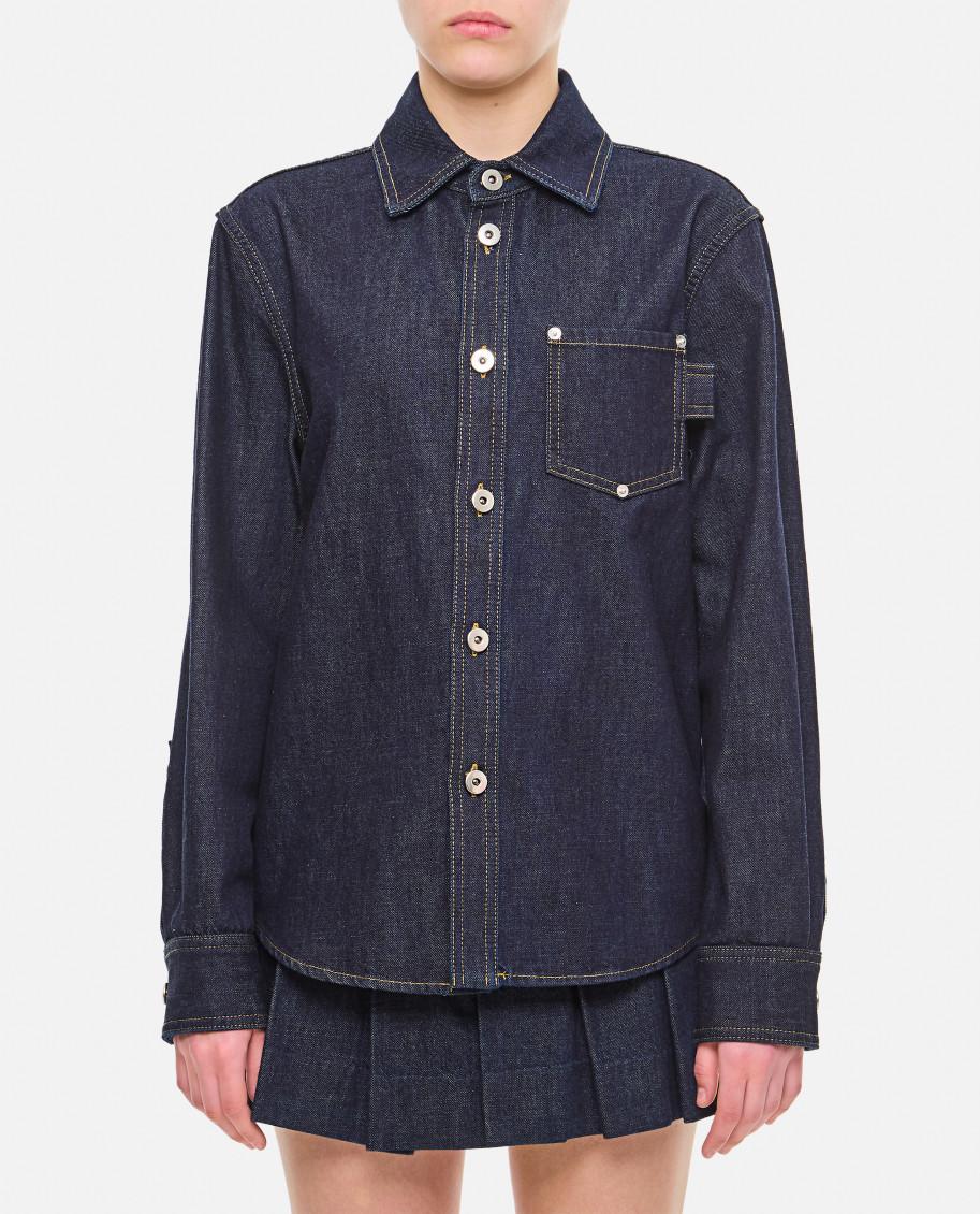 Dark Blue Denim Shirt Product Image