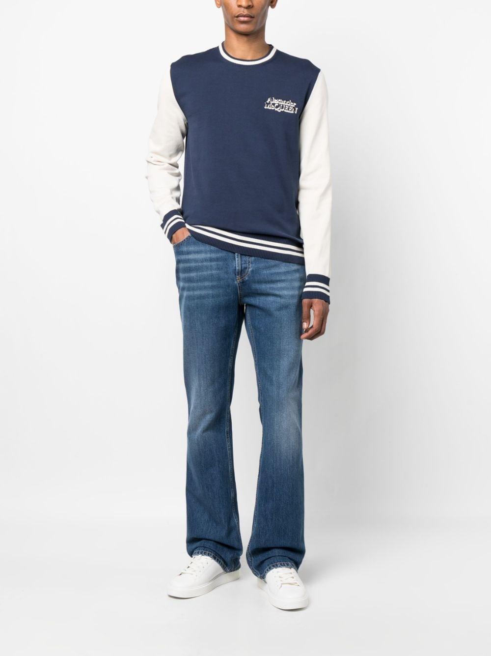 Mid-rise Bootcut Jeans In Blue Product Image