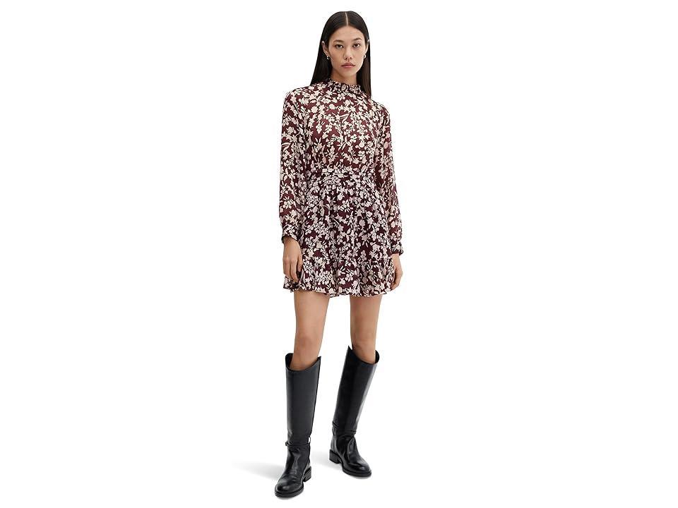 MANGO Berry Dress (Maroon) Women's Dress Product Image