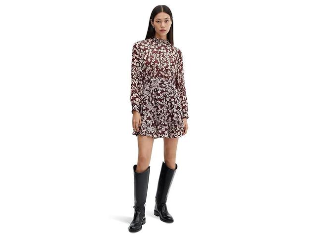 MANGO Berry Dress (Maroon) Women's Dress Product Image