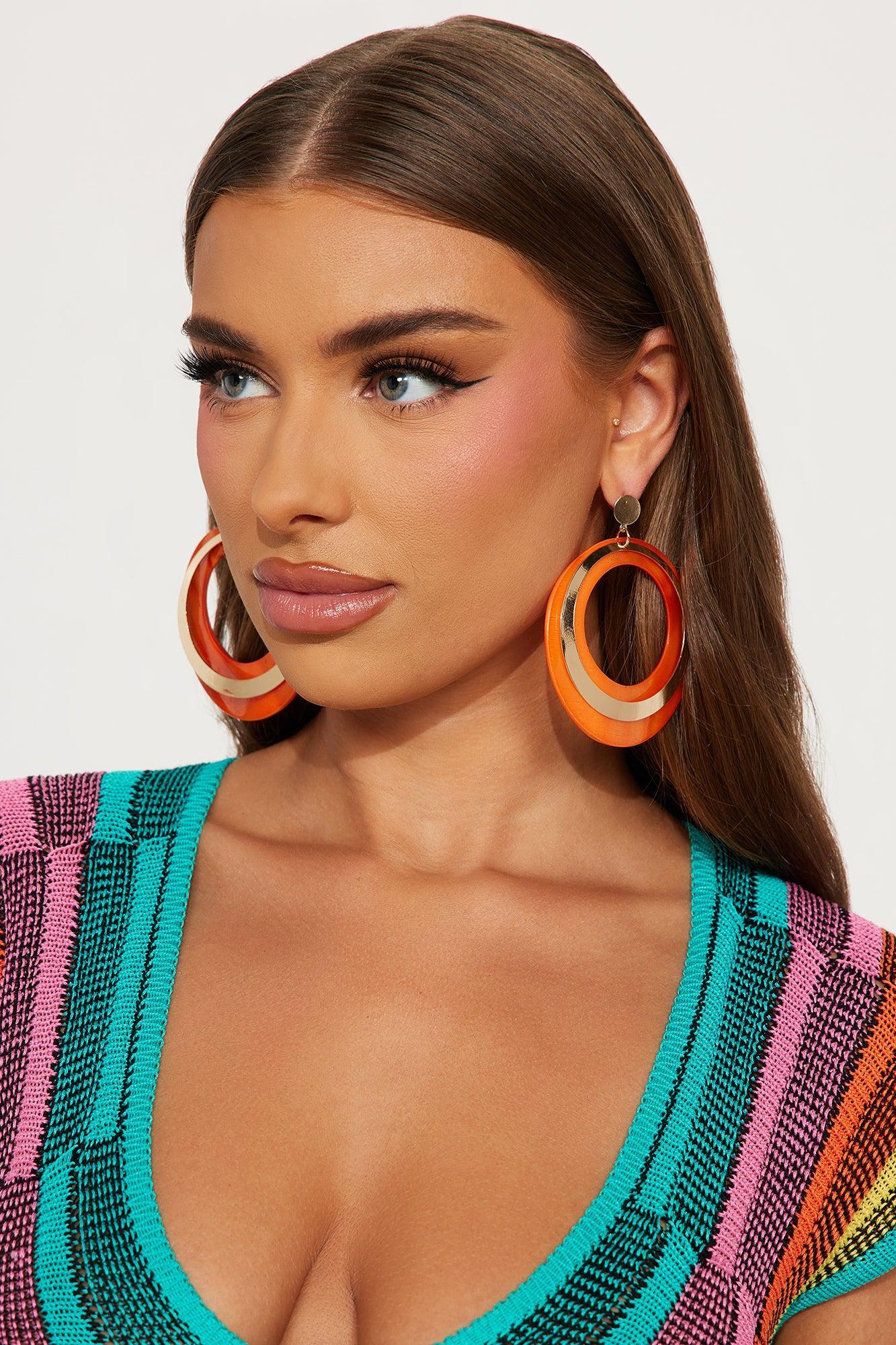 Bright Sunny Days Earrings - Orange Product Image