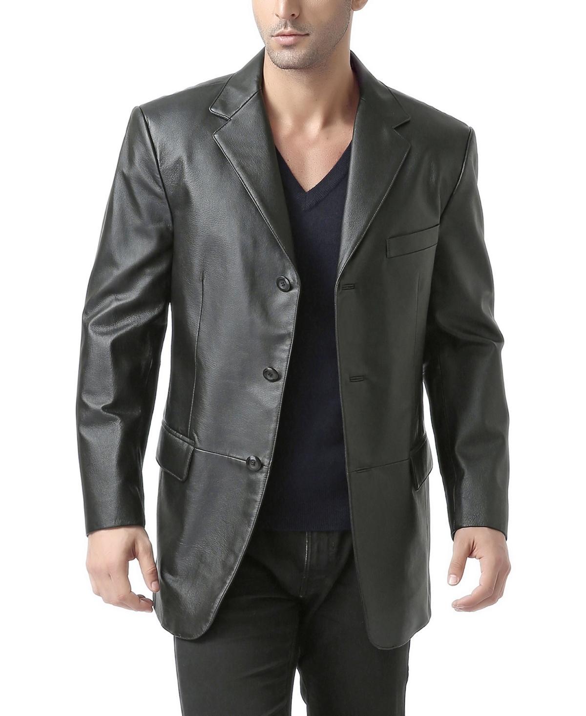 Bgsd Men Liam Three-Button Leather Blazer Product Image