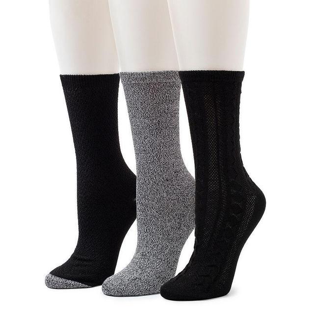 Womens Cuddl Duds Everyday 3-pack Crew Socks Product Image