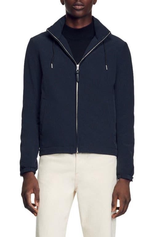 Sandro Hooded Zip-Front Tech Jacket Product Image