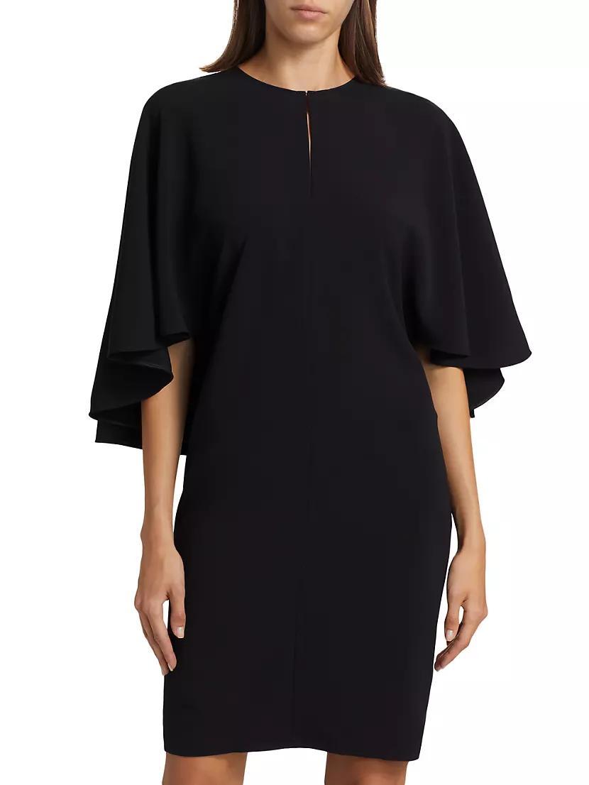 Cape-Sleeve Cocktail Dress Product Image