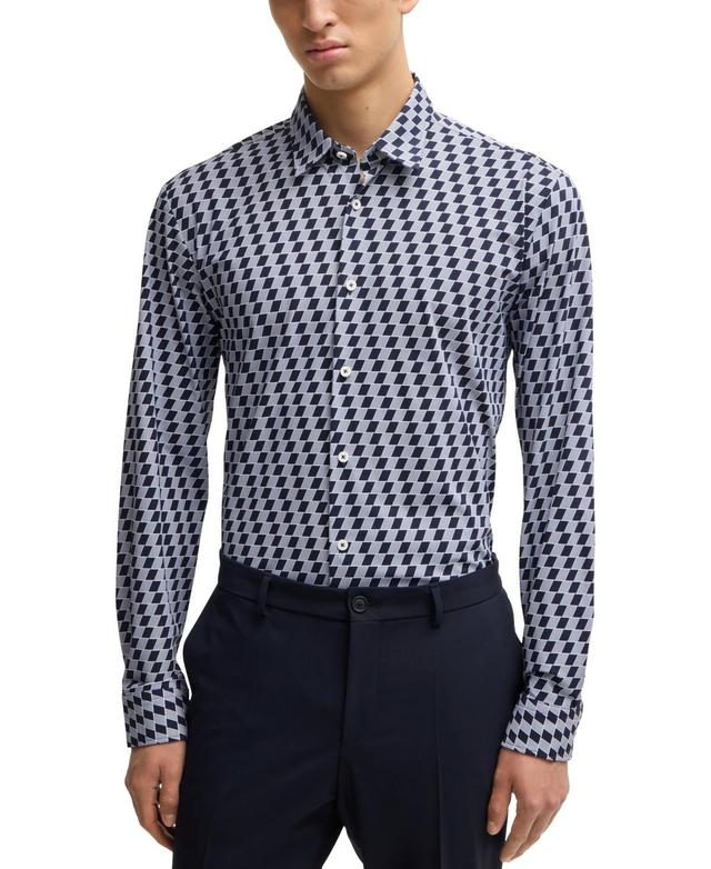 Boss by Hugo Boss Mens Printed Slim-Fit Dress Shirt Product Image