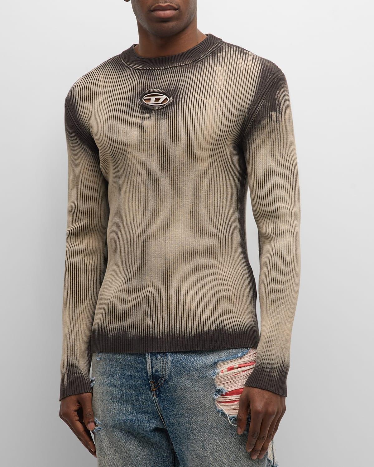 DIESEL Darin Slim Fit Distressed Rib Sweater Product Image