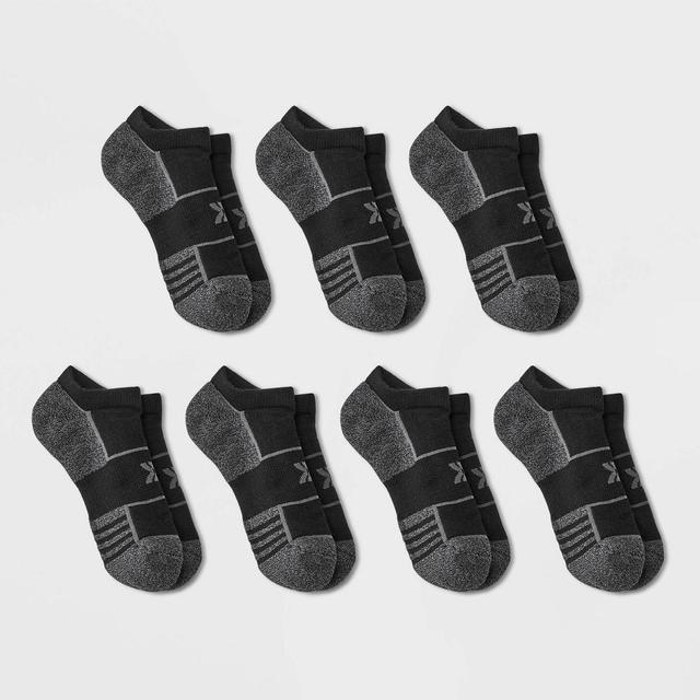 Womens 6+1 Bonus Pack Cushioned Mesh Finish Line No Show Athletic Socks - All in Motion Black 4-10 Product Image