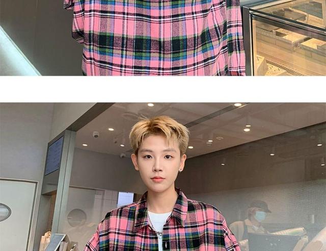 Long-Sleeve Plaid Shirt Product Image