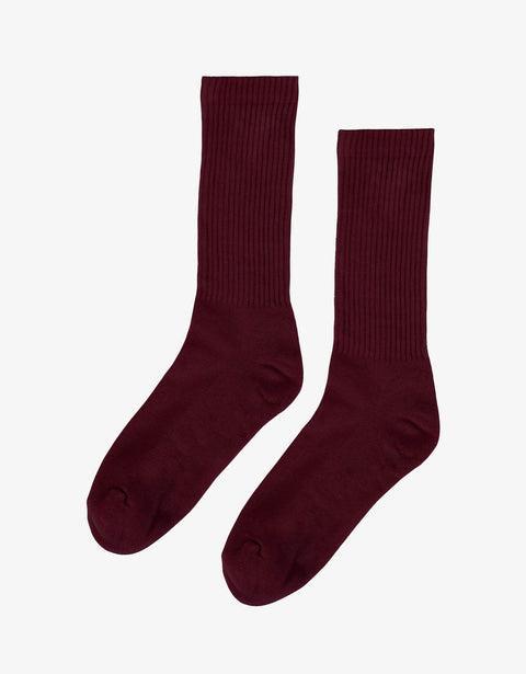 Organic Active Sock - Oxblood Red Product Image