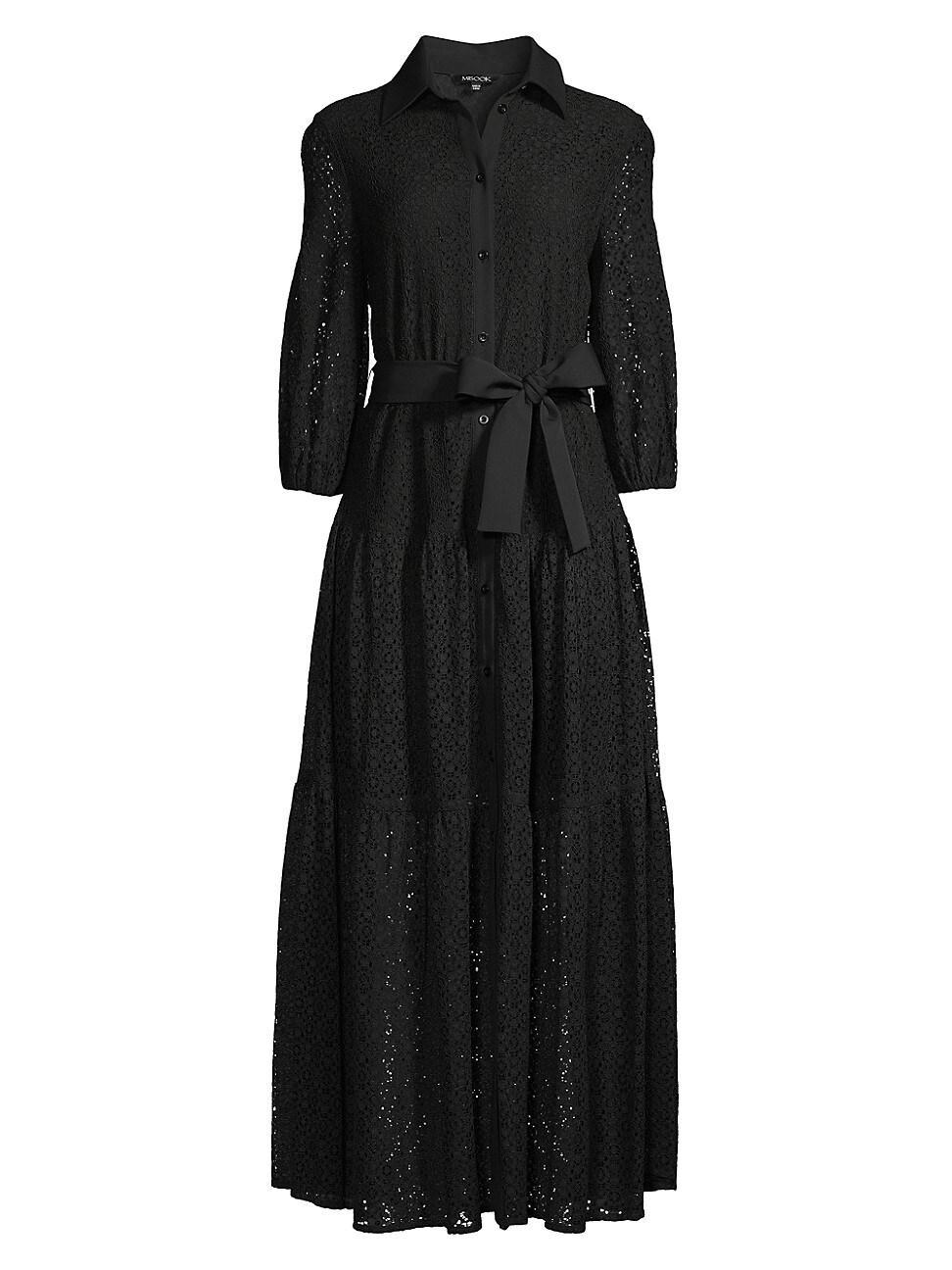 Misook Lace Button Front Maxi Dress Product Image