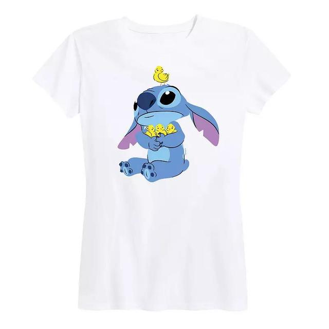 Disneys Lilo & Stitch Womens Chicks Graphic Tee Heather Grey Product Image