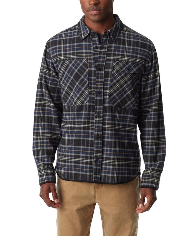 Bass Outdoor Mens Stretch Flannel Button-Front Long Sleeve Shirt Product Image