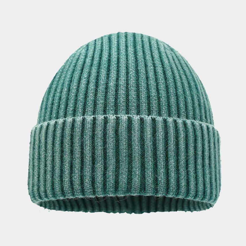 Washed Ribbed Knit Beanie Product Image