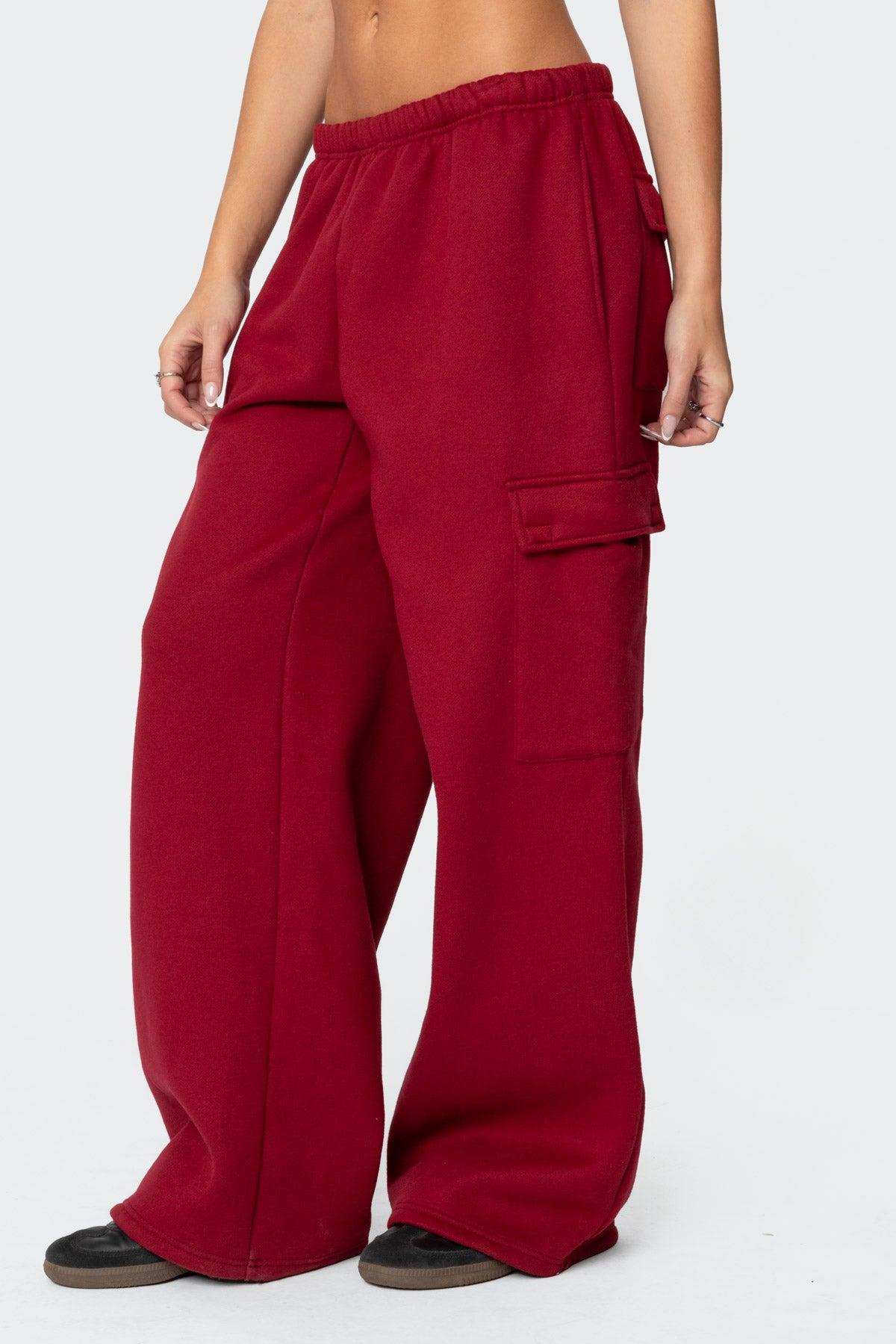 Wide Leg Cargo Sweatpants Product Image