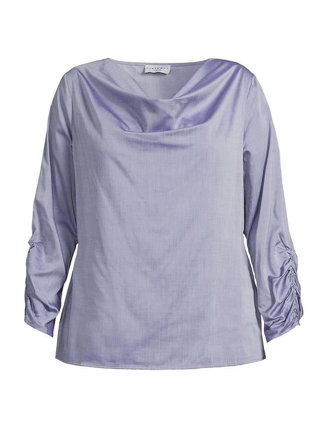 Womens Plus Dania Satin Gathered Blouse Product Image