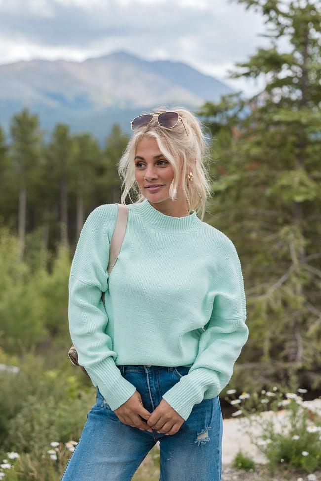 A Great Escape Mint Oversized Sweater Product Image