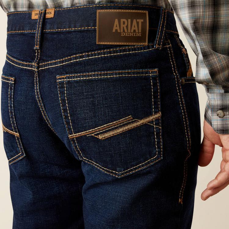 Ariat® Men's M4 Relaxed Ranchford Boot Cut Jeans in Wildfire Product Image