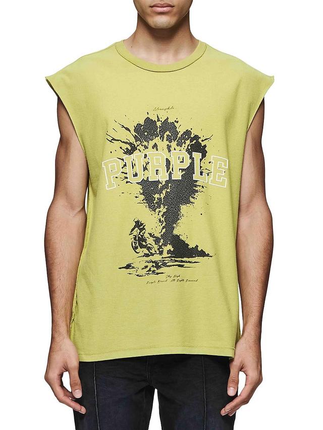 Mens Biker Graphic Cotton Tank Top Product Image