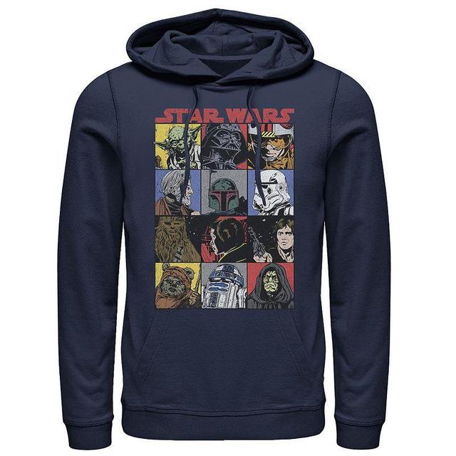 Mens Star Wars Comic Strip Cartoon Group Pullover Graphic Hoodie Blue Product Image