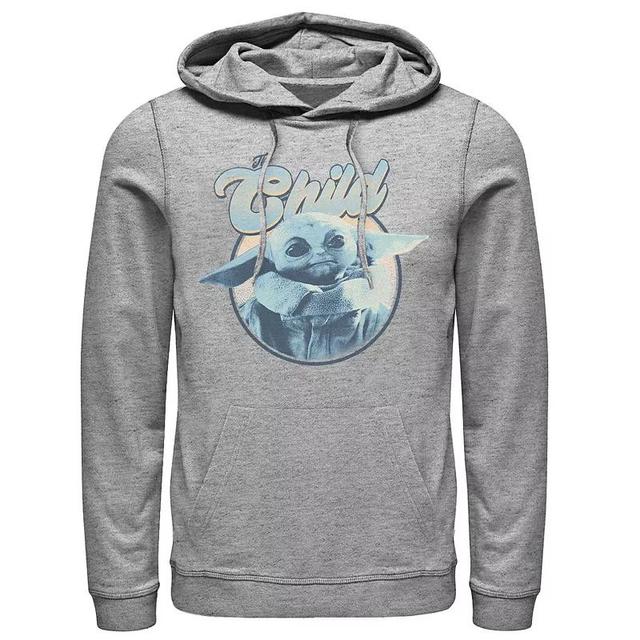 Mens Star Wars: The Mandalorian The Child Retro Portrait Blue Hue Sweatshirt Product Image