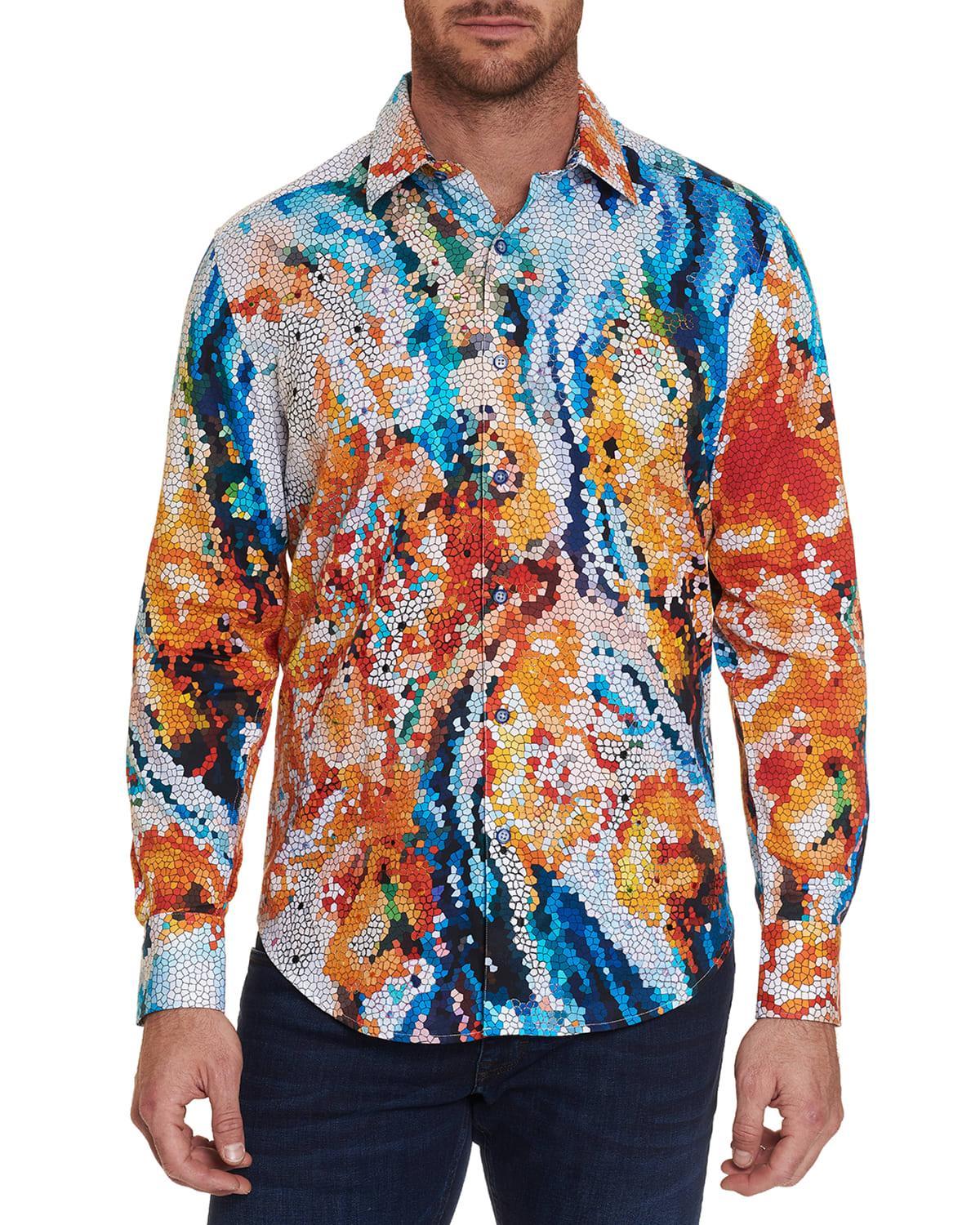 Mens Honeycomb Mosaic Sport Shirt Product Image