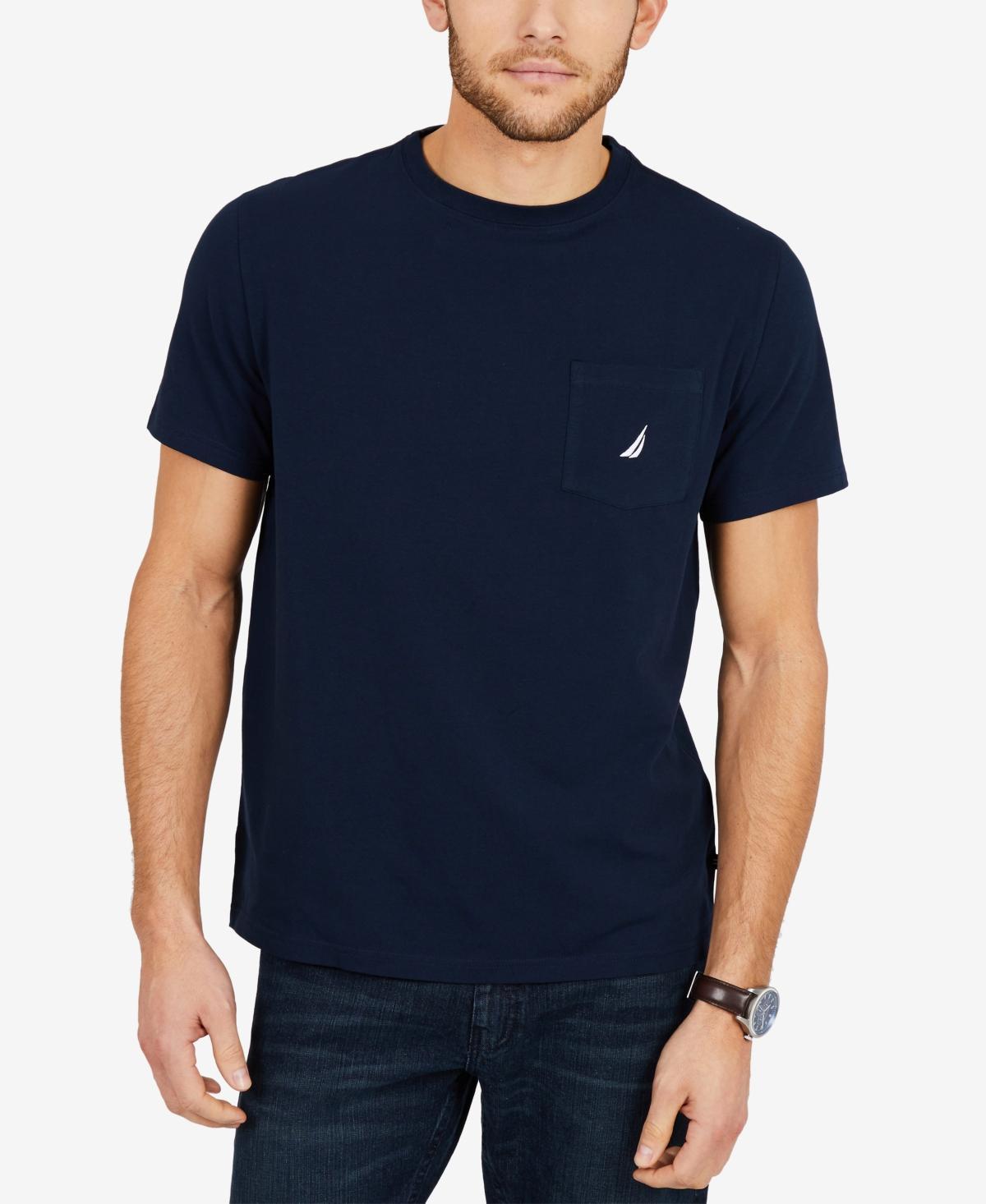 Nautica Mens Classic-Fit Solid Crew Neck Pocket T-Shirt Product Image