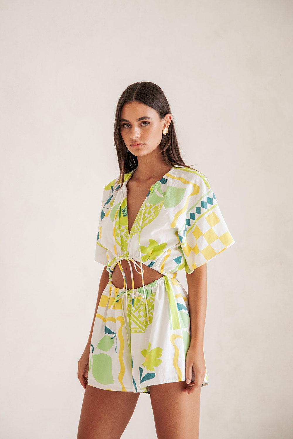 SAMPLE-Arella Playsuit - Prego Verde Product Image