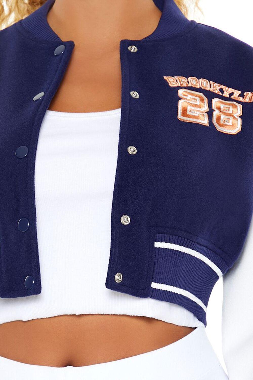 Cropped Varsity Letterman Jacket | Forever 21 Product Image