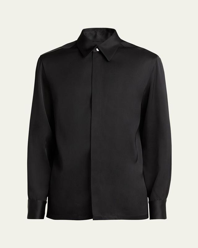 Mens Boxy-Fit Silk Twill Shirt Product Image