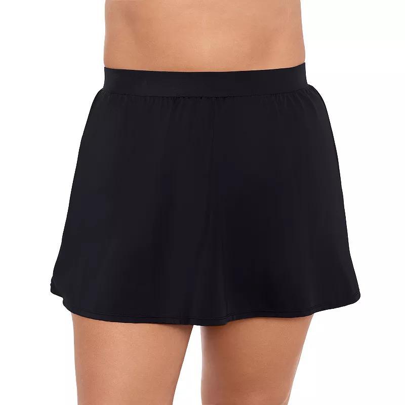 Plus Size Trimshaper Solid Swim Skirt, Womens Product Image