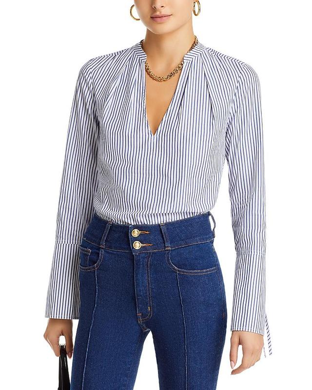 Womens Lila Stripe Cotton Shirt Product Image