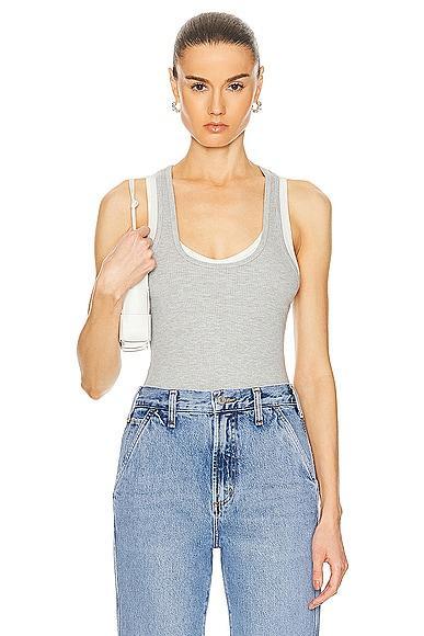 AGOLDE Bianca Tank in Grey Product Image