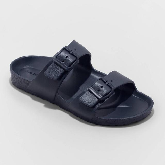 Mens Carson Two Band Slide Sandals - Goodfellow & Co Navy Blue 13 Product Image