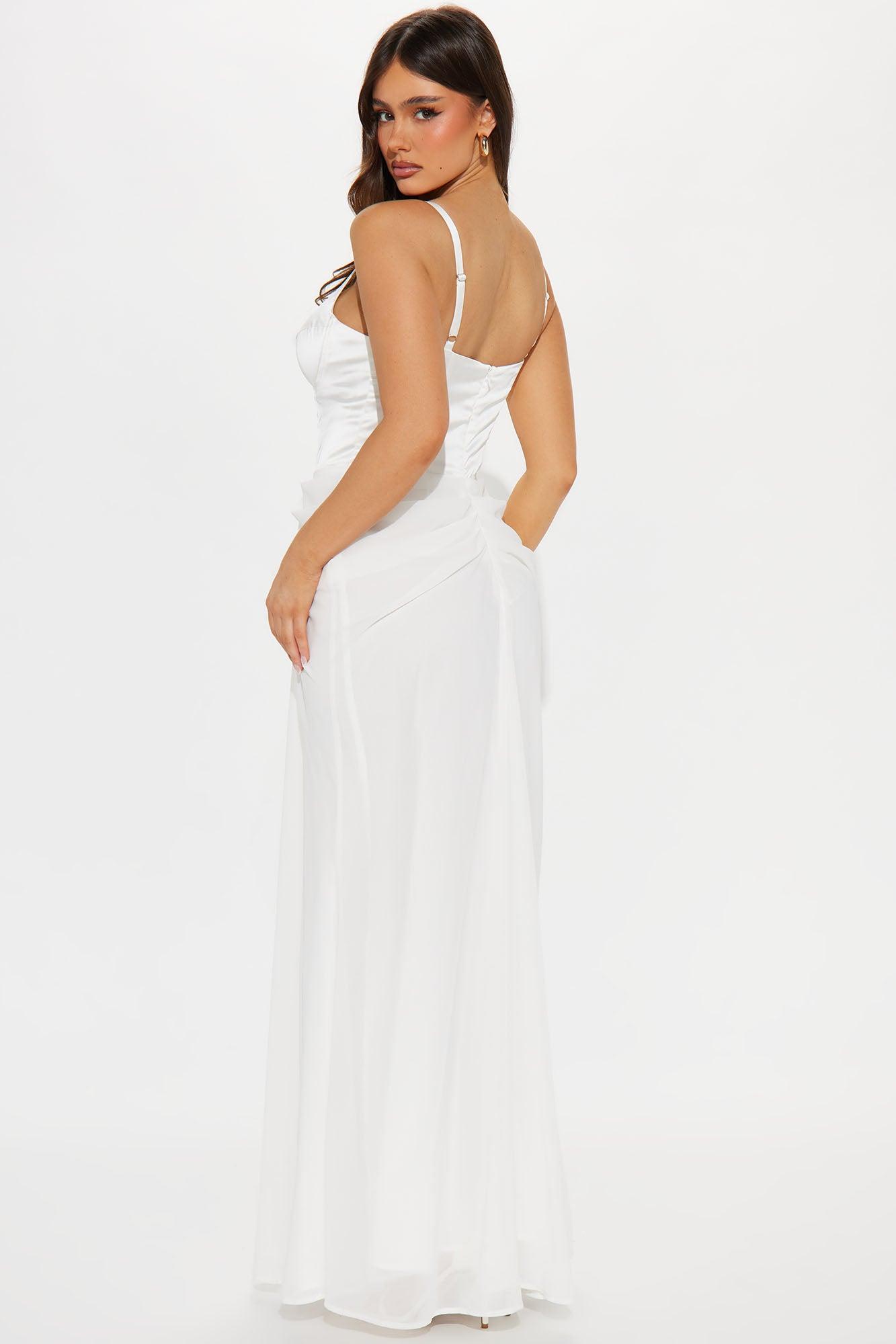 Jennifer Corset Maxi Dress - White Product Image