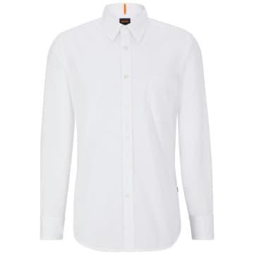 HUGO BOSS Rickert Oxford Regular Fit Shirt In White Product Image