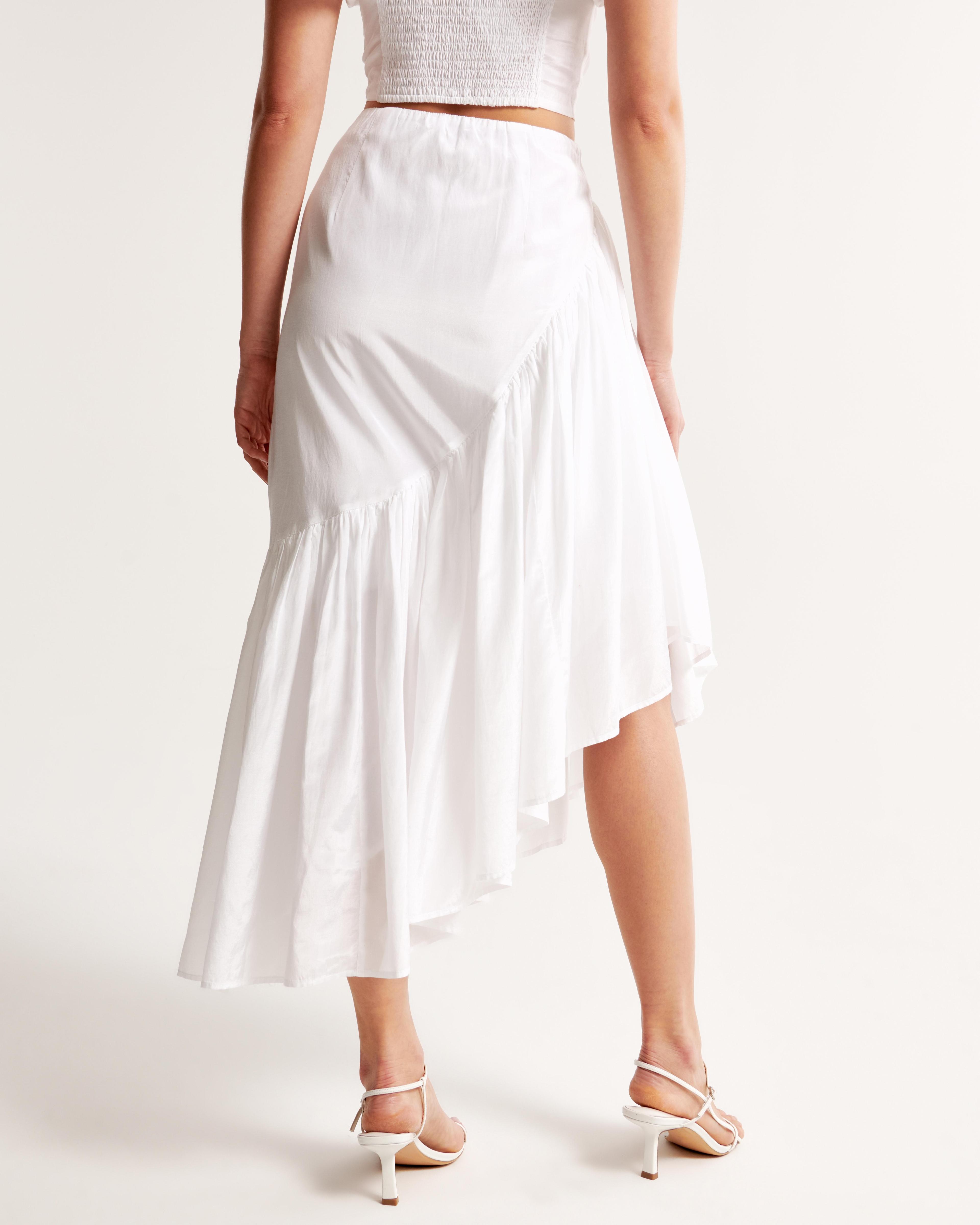 Asymmetrical Ruffle Maxi Skirt Product Image