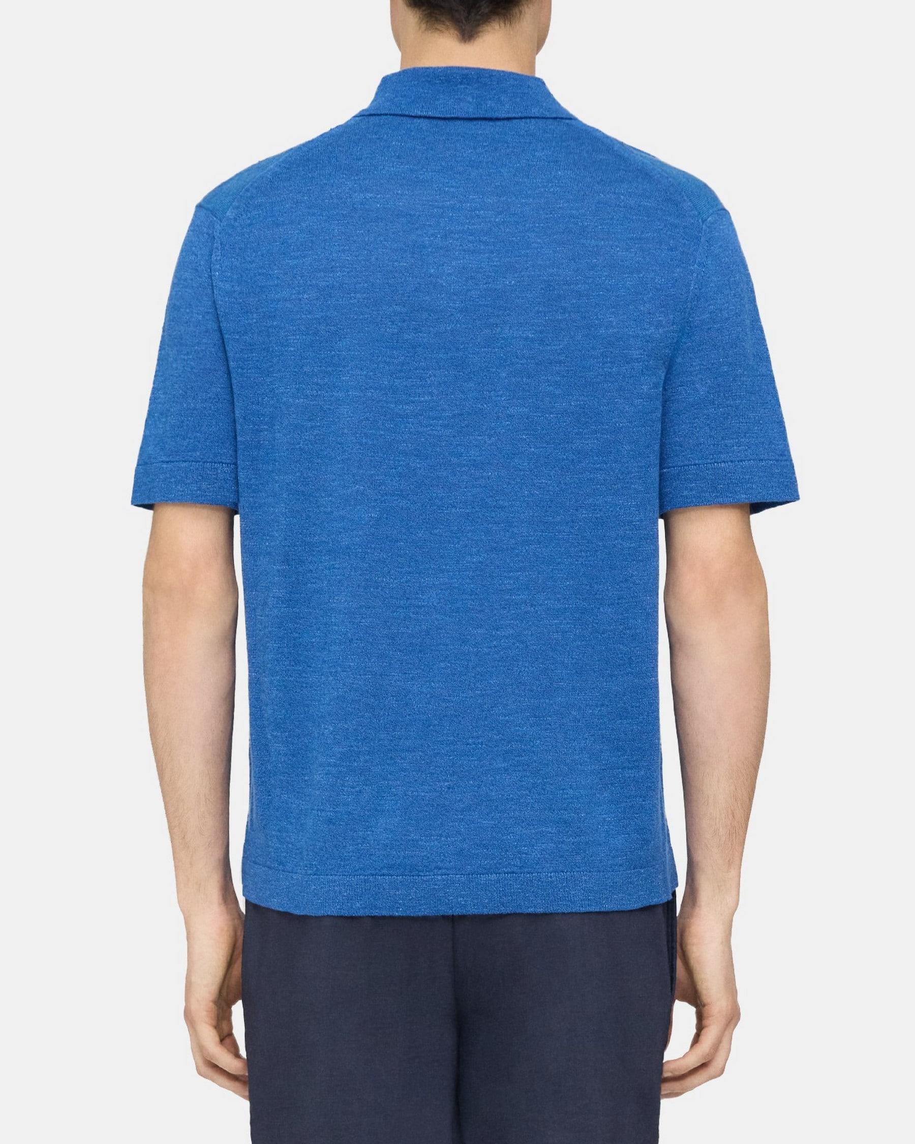 Polo Shirt in Cotton-Linen Product Image