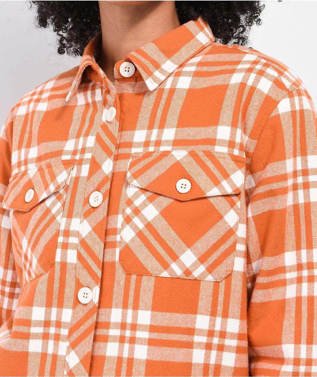 Empyre Cayden Rust Flannel Sherpa Jacket Product Image