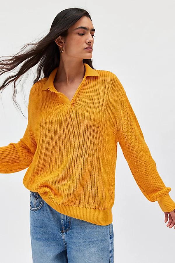 BDG Gavin Oversized Polo Sweater Womens at Urban Outfitters Product Image