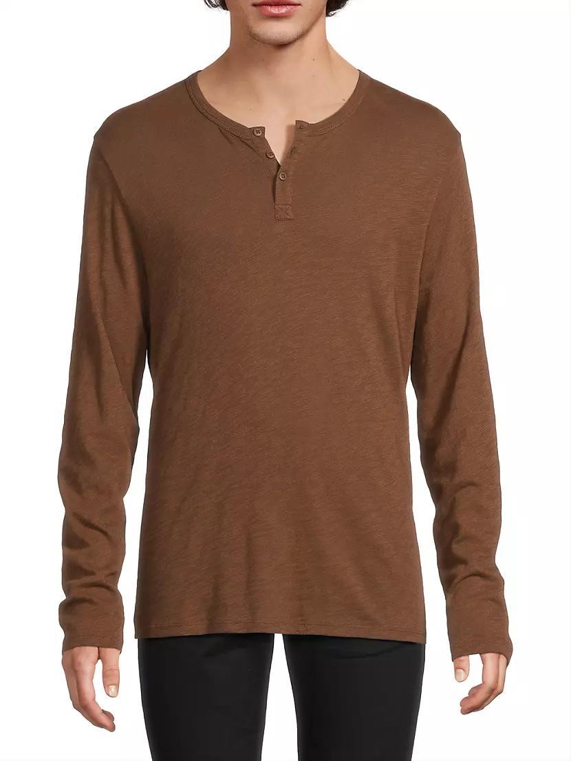 Cotton Jersey Henley T-Shirt Product Image