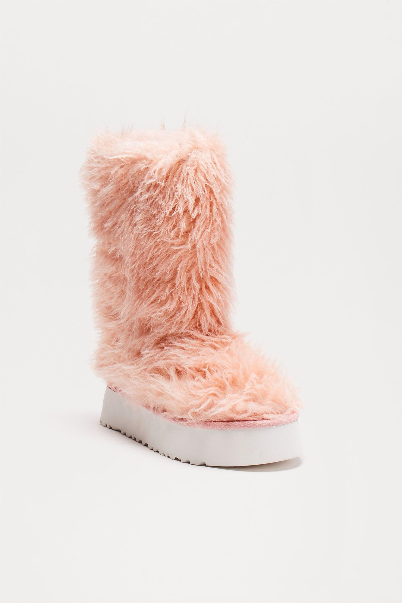 Ontario Faux Fur Boots - Pink Product Image