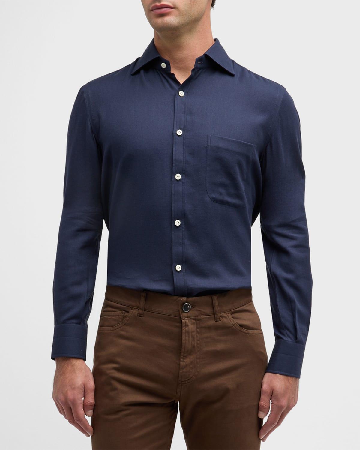 Mens Cotton-Cashmere Sport Shirt Product Image