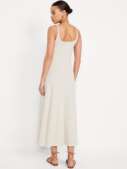 Fit & Flare Rib-Knit Maxi Dress Product Image