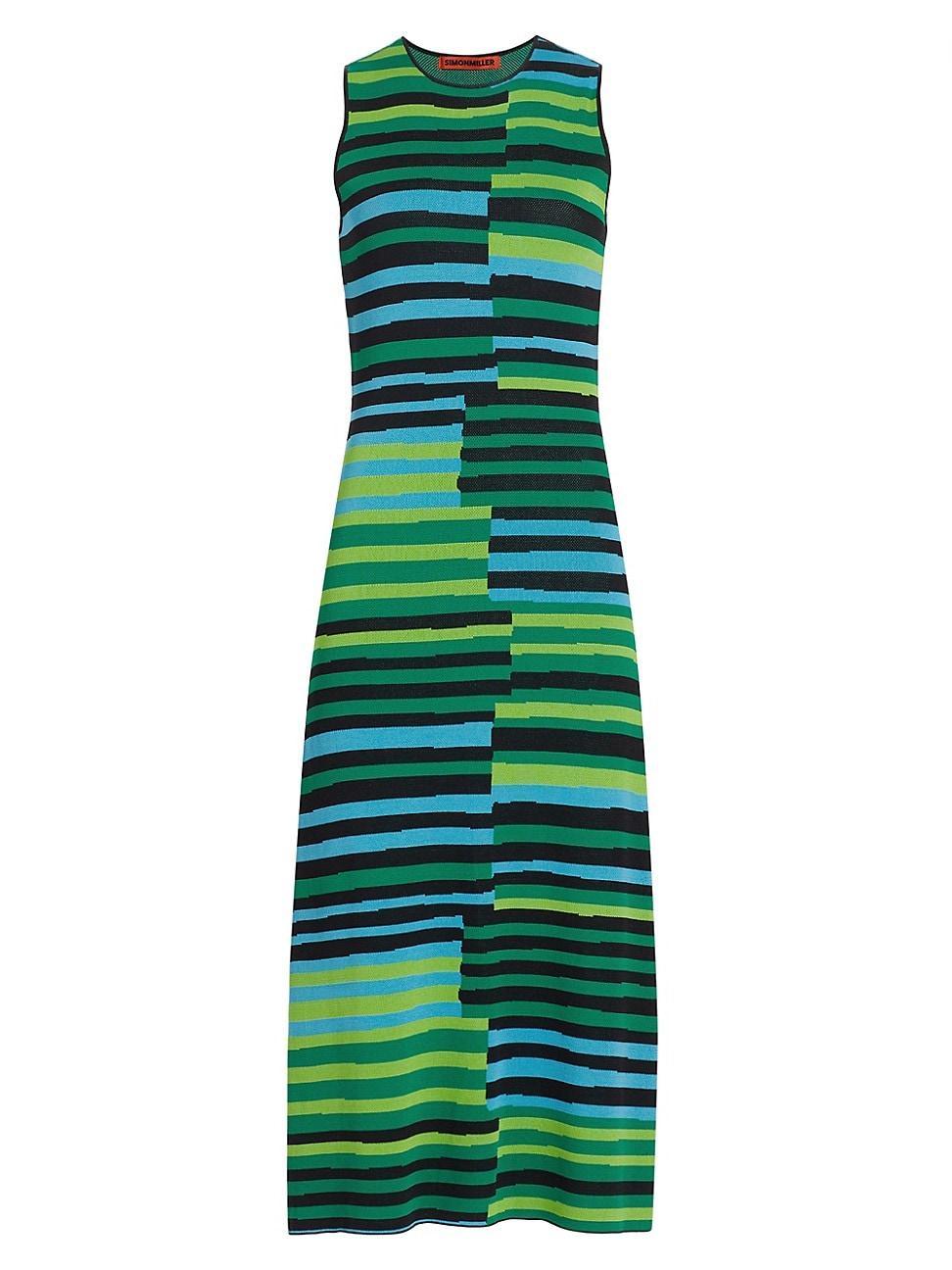 Womens Axon Striped Knit Maxi Dress Product Image