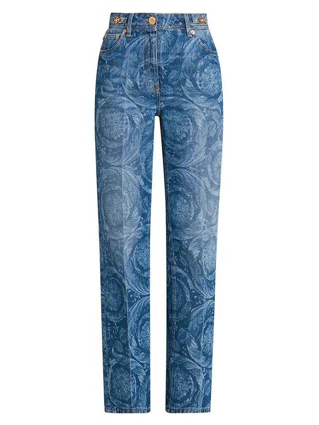 Womens Baroque Stonewash Mid-Rise Jeans Product Image